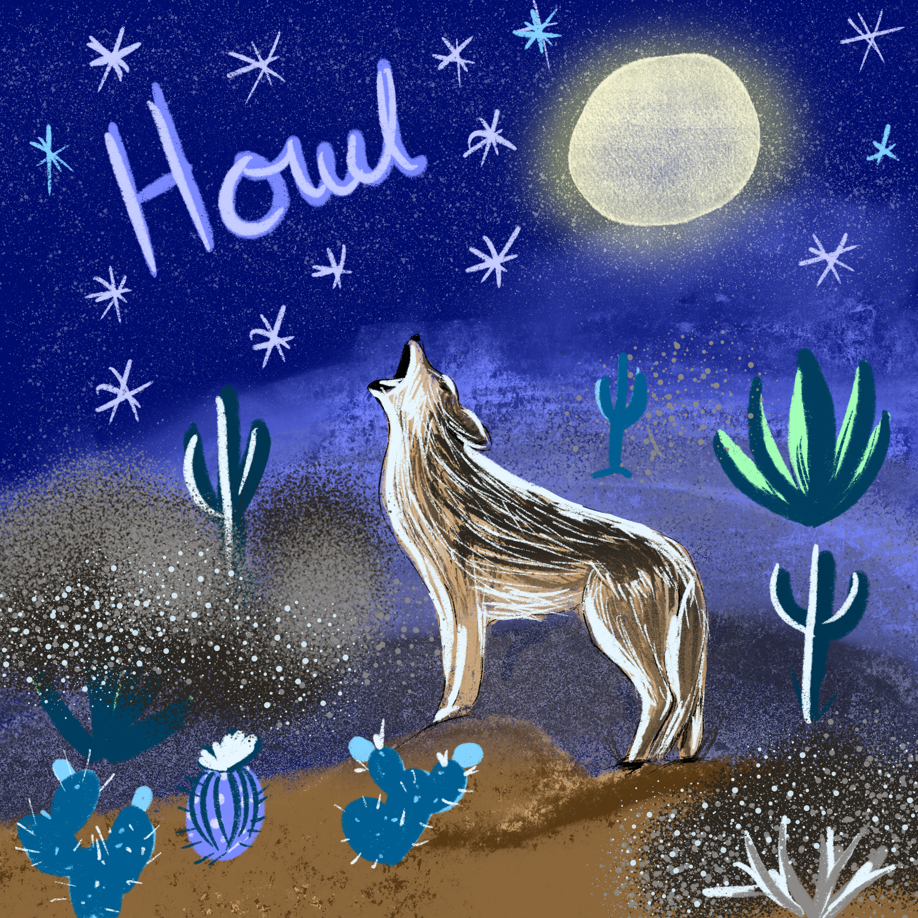 Howl — wolf under the moon