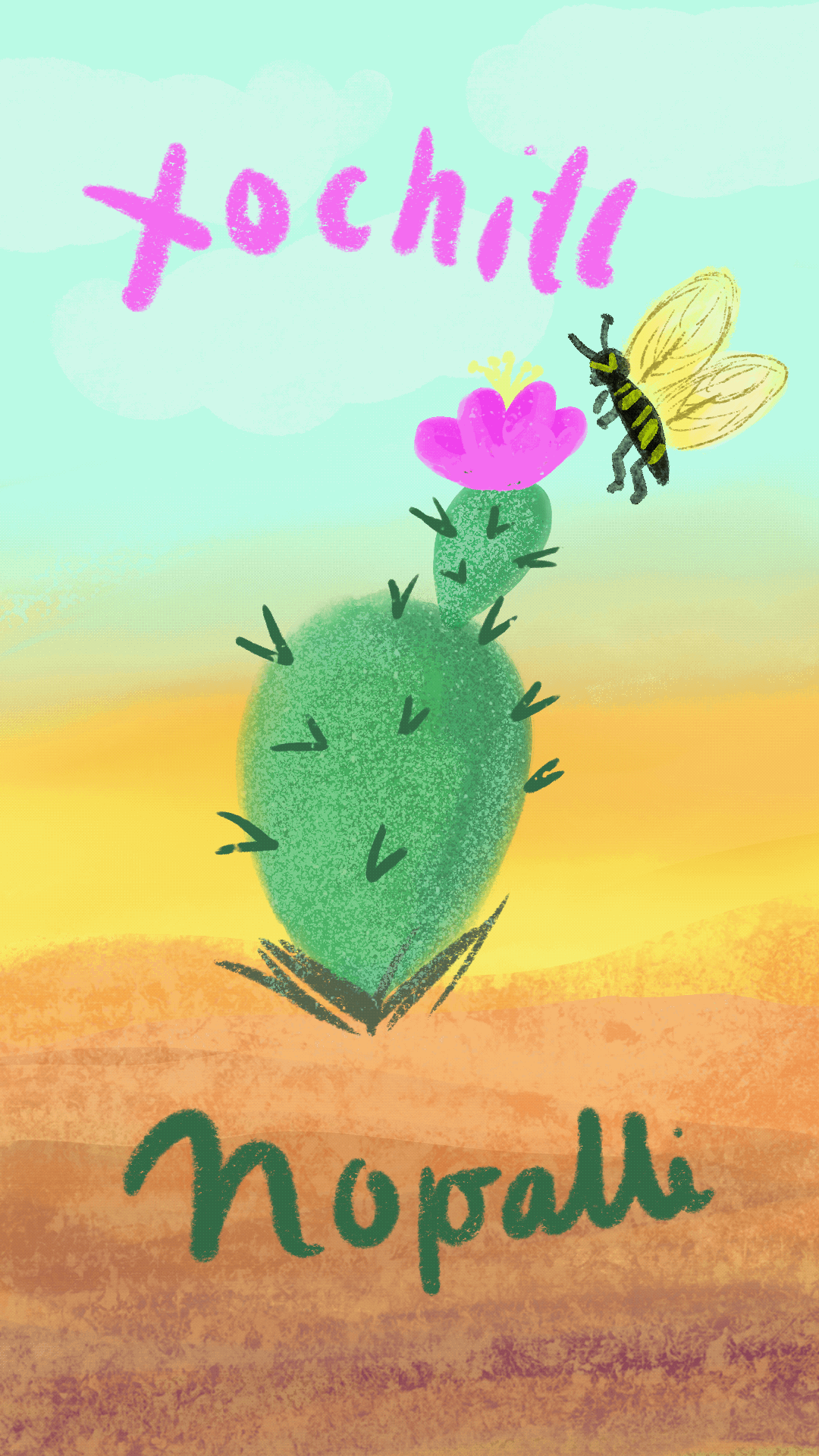 Xochitl Nopalli — cactus with bee